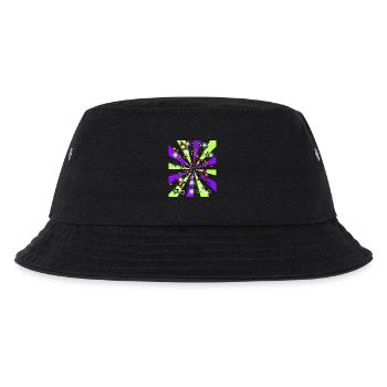 Retro Sterne 60er Vintage - Kinder Bucket Hat - Schwarz - Vorne