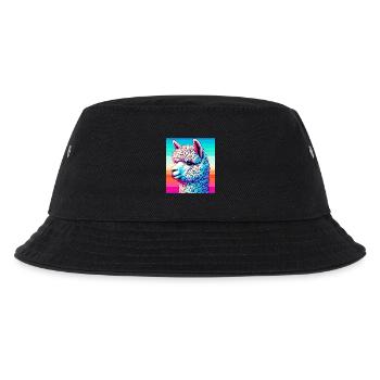 Alpaka - Kinder Bucket Hat - Schwarz - Vorne