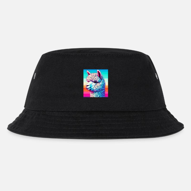 Alpaka - Kinder Bucket Hat - Schwarz