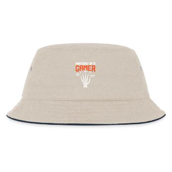 Anatomie eines Gamer Skelett Lustiges Gaming Geschenk - Kinder Bucket Hat - Natur/Navy - Vorne
