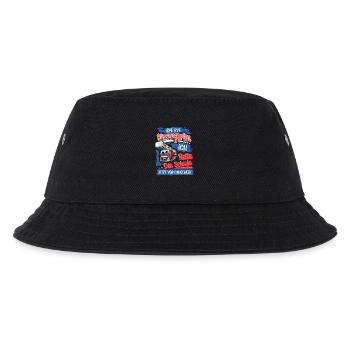 Einschulung Schulkind Feuerwehr - Kinder Bucket Hat - Schwarz - Vorne