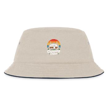 Retro Camping Crew Caravan - Kids’ Bucket Hat - ecru/navy - Front