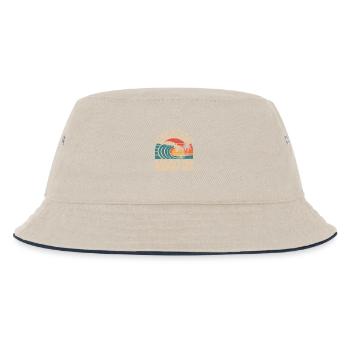 Vacation Mood On Sommer Festival Reise Club Urlaub - Kinder Bucket Hat - Natur/Navy - Vorne
