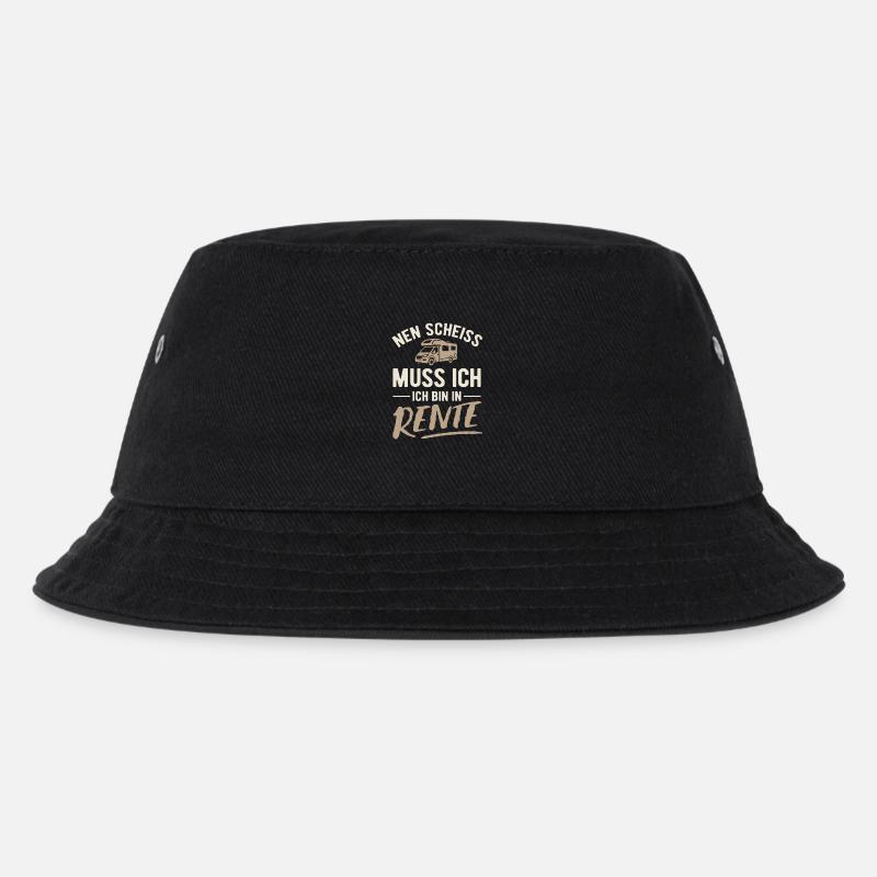 Nen Scheiss muss ich, ich bin in Rente - Camper - Kinder Bucket Hat - Schwarz