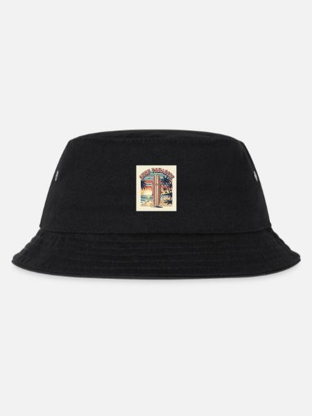 Surf Paradies Retro Design - Kinder Bucket Hat - Schwarz