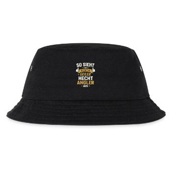Geiler Hecht Angler – Lustiger Spruch - Kinder Bucket Hat - Schwarz - Vorne