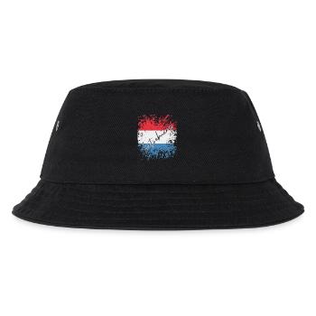 Luxemburger Grunge-Flagge, ich liebe Luxemburg - Kinder Bucket Hat - Schwarz - Vorne