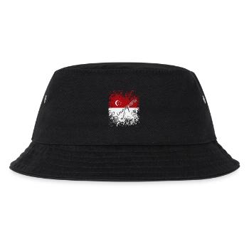 Grunge Singapore Flag, I Love Singapore - Kids’ Bucket Hat - black - Front