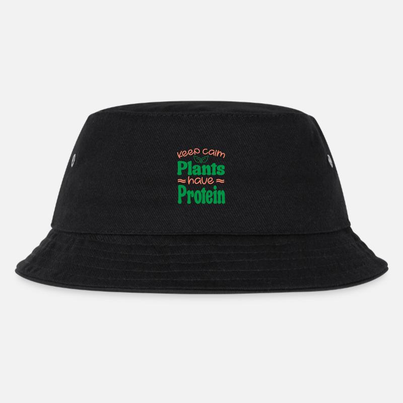 Keep Calm Plants Have Protein - Vegan Vegetarian - Bob Enfant - noir