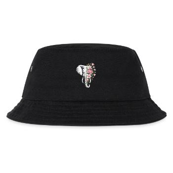 Blumiger Elefant - Kinder Bucket Hat - Schwarz - Vorne