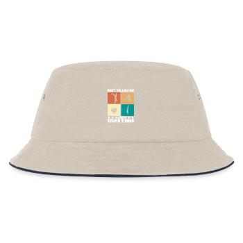 Kunstspringen Turmspringer Sprungbrett - Kinder Bucket Hat - Natur/Navy - Vorne