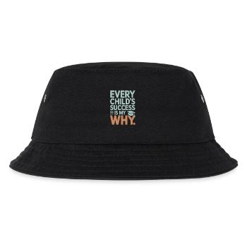 Jeder Erfolg Eines Kindes Ist Mein Warum Lehrer - Kinder Bucket Hat - Schwarz - Vorne
