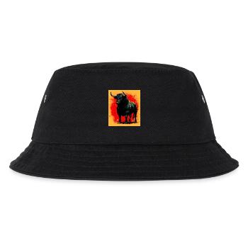 Stier - Kinder Bucket Hat - Schwarz - Vorne