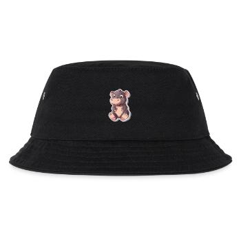Nilpferd - Kinder Bucket Hat - Schwarz - Vorne