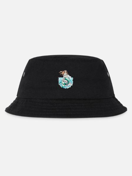 Meerjungfrau Illustration Fantasy Meereswesen - Kinder Bucket Hat - Schwarz