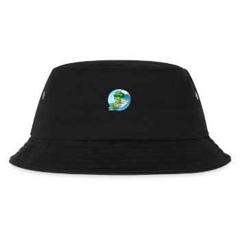 Brokkoli surft auf Spargel - Kinder Bucket Hat - Schwarz - Vorne
