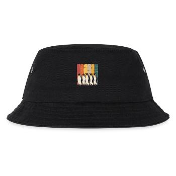 Farbenfrohe Pinguin-Kollektion - Kinder Bucket Hat - Schwarz - Vorne