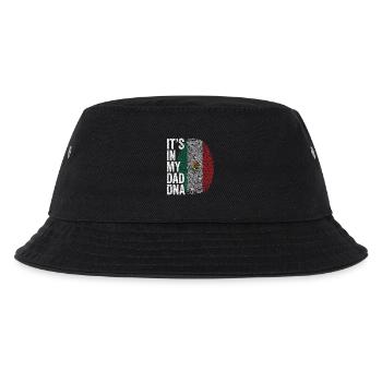 Mexikanische Flagge Mexikanischer Papa Fußabdruck - Kinder Bucket Hat - Schwarz - Vorne