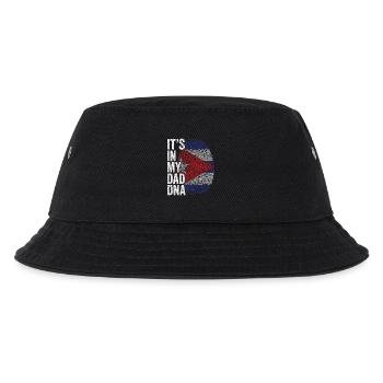Kuba Flagge Cuban Dad Fußabdruck - Kinder Bucket Hat - Schwarz - Vorne