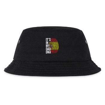 Spanien Flagge Spanisch Papa Fußabdruck - Kinder Bucket Hat - Schwarz - Vorne