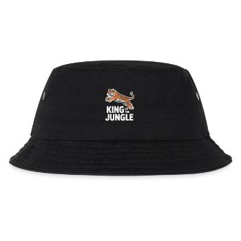 Dschungel-Königstiger-Illustration - Kinder Bucket Hat - Schwarz - Vorne