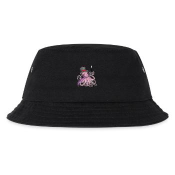 Krake Zauberer Zauberstab - Kinder Bucket Hat - Schwarz - Vorne