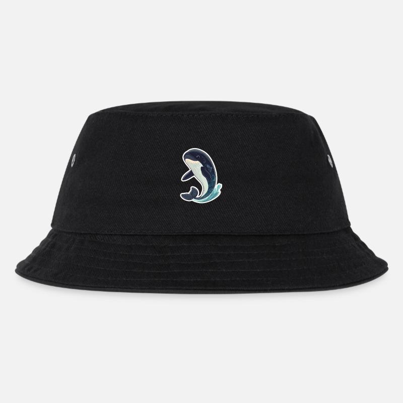 Wal - Kinder Bucket Hat - Schwarz