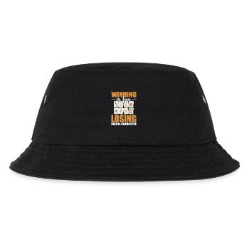 Chinesisches Mahjong Spiel Turnier Geschenk - Kinder Bucket Hat - Schwarz - Vorne