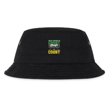 Was Auf Dem Tennisplatz Passiert Bleibt Tennis - Kinder Bucket Hat - Schwarz - Vorne