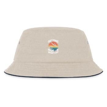 Diving diving board - Kids’ Bucket Hat - ecru/navy - Front
