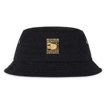 Artist Painter Graphic Caffeine & Creativity Art - Kinder Bucket Hat - Schwarz - Vorne