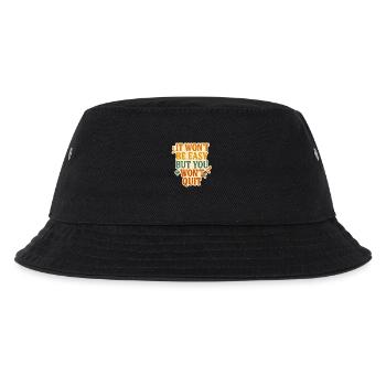Typografie-Design für anhaltende Motivation - Kinder Bucket Hat - Schwarz - Vorne
