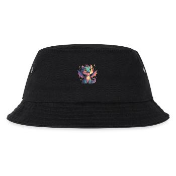 Drachen Drache - Kinder Bucket Hat - Schwarz - Vorne