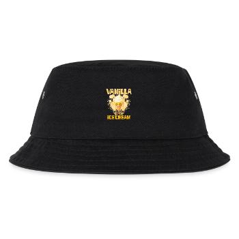 Vanille Eistüte Vanilleeis - Kinder Bucket Hat - Schwarz - Vorne