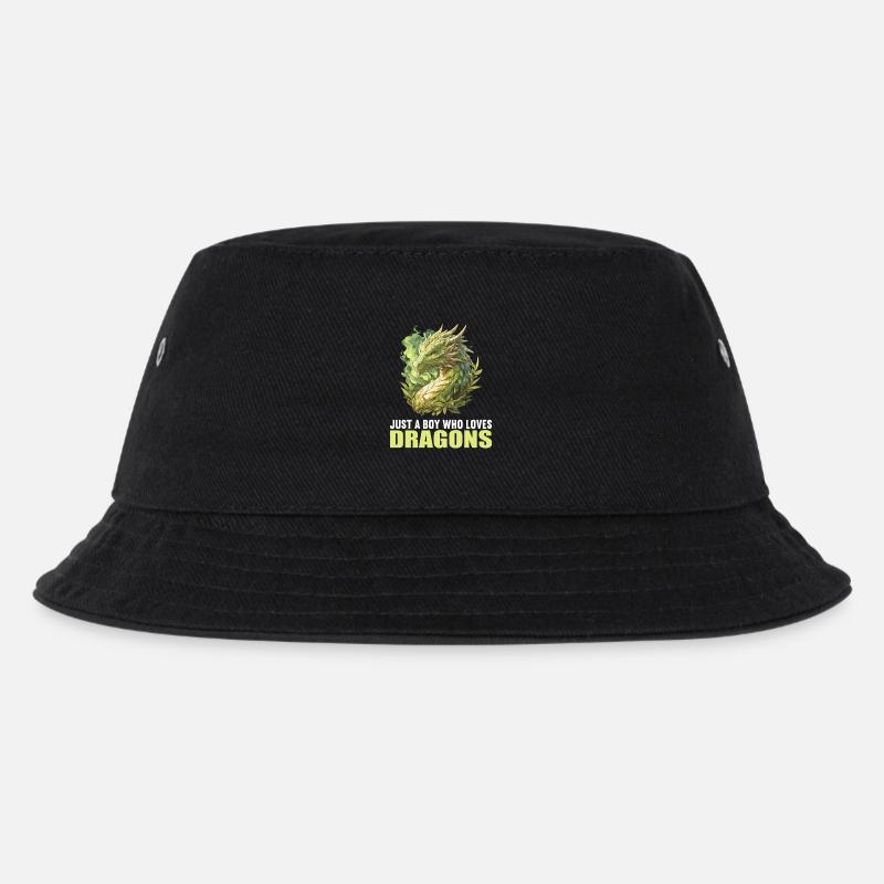 Drachen Drache - Kinder Bucket Hat - Schwarz