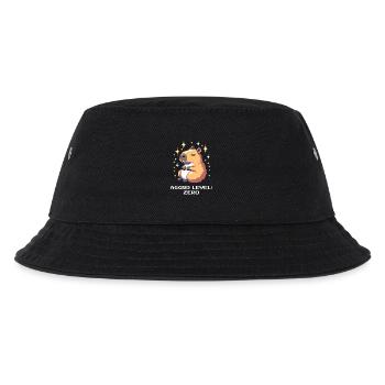 Aggro-Level: Null | Capybara & Ruhe - Kinder Bucket Hat - Schwarz - Vorne