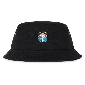 Eisbaden mit Bergpanorama Regenration Wellness  - Kinder Bucket Hat - Schwarz - Vorne