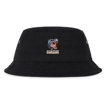 Dino Saurier Dinosaurier - Kinder Bucket Hat - Schwarz - Vorne