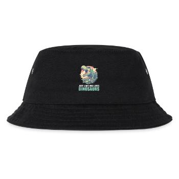 Dino Saurier Dinosaurier - Kinder Bucket Hat - Schwarz - Vorne