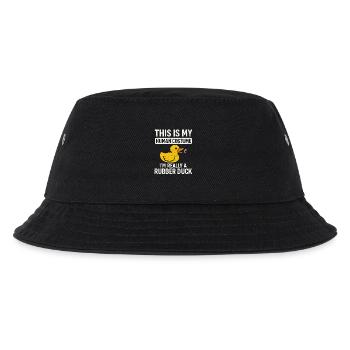 Das ist mein menschliches Kostüm Ich bin wirklich eine Quietscheente - Kinder Bucket Hat - Schwarz - Vorne