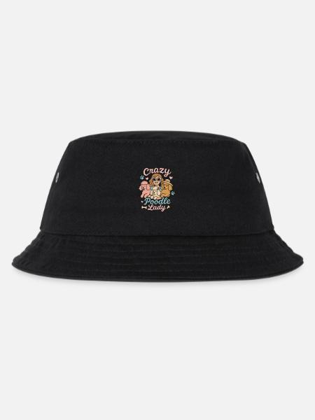 Verrückte Pudeldame - Kinder Bucket Hat - Schwarz
