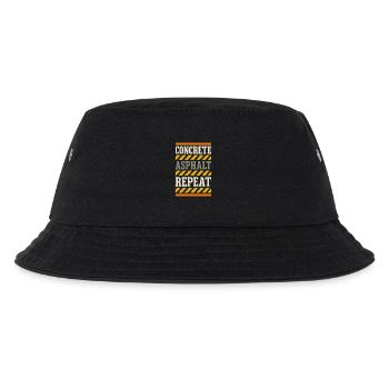 Straßenbauteam Asphalt Betonmannschaft - Kinder Bucket Hat - Schwarz - Vorne