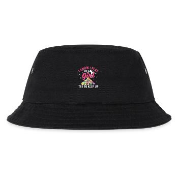Ich spiele wie ein Mädchen, versuche, mit Billard mitzuhalten - Kinder Bucket Hat - Schwarz - Vorne