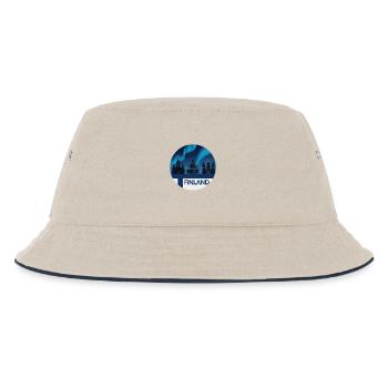 Silhouette d'aurores boréales au-dessus de la Finlande avec - Bob Enfant - blanc cassé/bleu marine - Devant