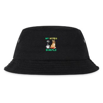 German Shepherd, Books and Coffee – Dog Lover Tee - Kids’ Bucket Hat - black - Front