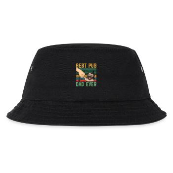 Bester Mops-Papa aller Zeiten - Kinder Bucket Hat - Schwarz - Vorne
