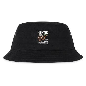 Hectic is also not a solution Sloth - Kids’ Bucket Hat - black - Front