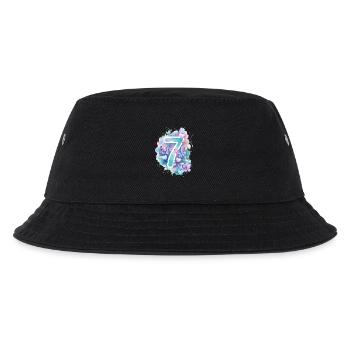 Birthday 7 Years with Butterflies and Hearts - Kids’ Bucket Hat - black - Front