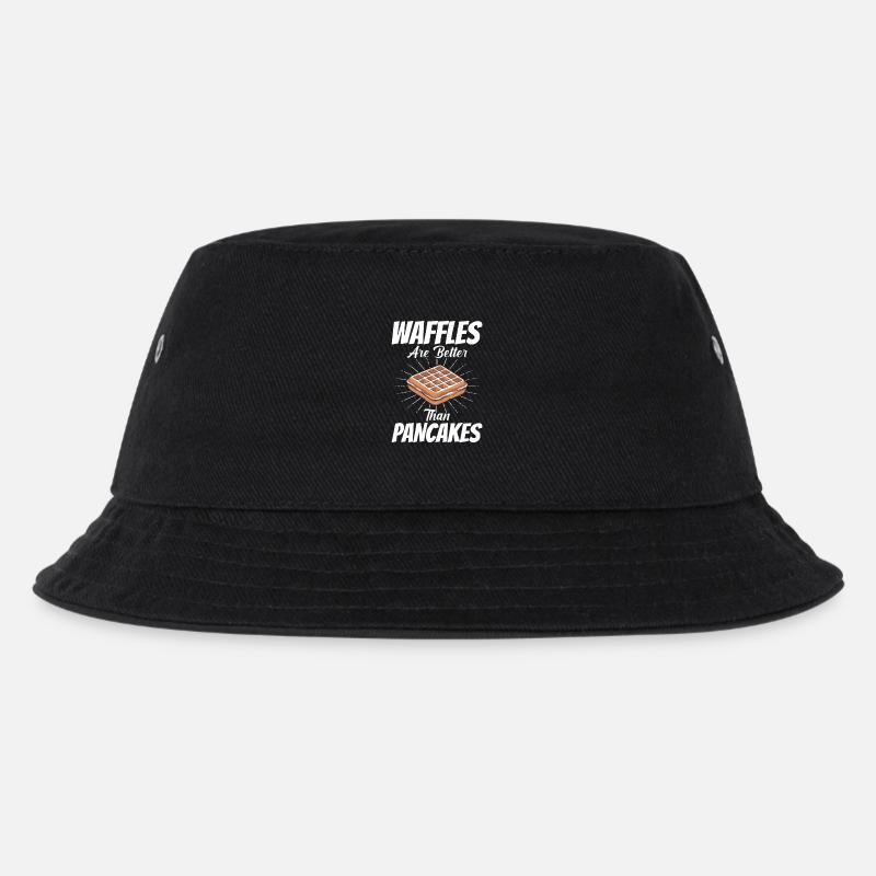 Waffles Are Better Than Pancakes - Kinder Bucket Hat - Schwarz