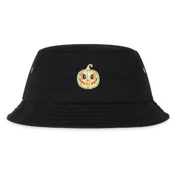 Leuchtende Kürbis Illustration - Kinder Bucket Hat - Schwarz - Vorne